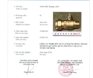 Kết quả thử nghiệm Van cóc 25mm x 3,4