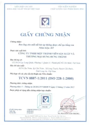 Chứng nhận ISO 228-1 : 2000