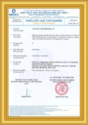 Kết quả thử nghiệm Van góc liên hợp 25mm x 3/4